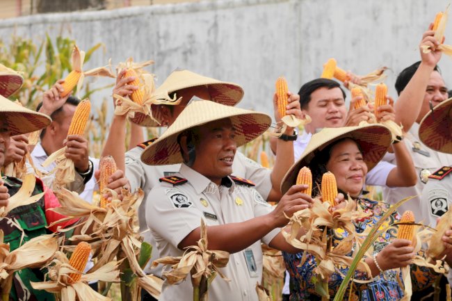 Kakanwil Ditjenpas Kalbar Panen Jagung di Rutan Bengkayang