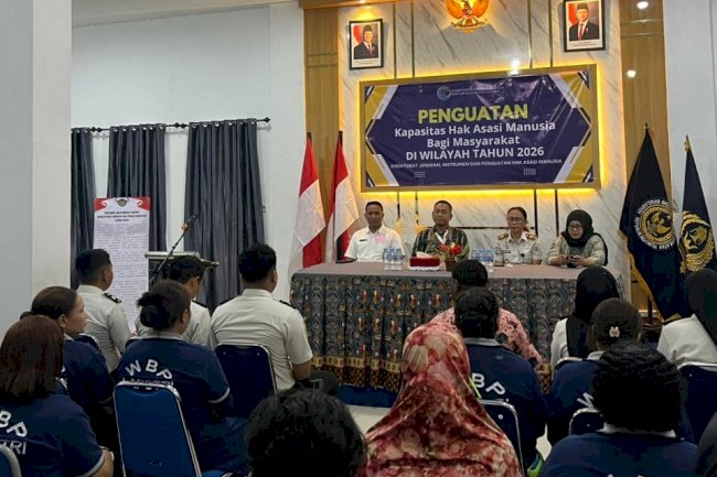 Kanwil Ditjenpas Papua Barat dan Kanwil Kementerian HAM Papua Barat Gelar Penguatan Kapasitas HAM di LPP Manokwari