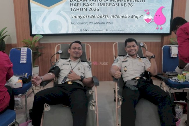 Kanwil Ditjenpas Papua Barat Dukung Hari Bakti Imigrasi melalui Donor Darah