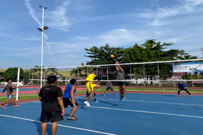 Lapas Banjarmasin Salurkan Energi Positif Warga Binaan lewat Olahraga Voli 