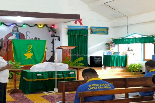 Lapas Kalabahi Dukung Pembinaan Kepribadian Warga Binaan lewat Ibadah Bersama