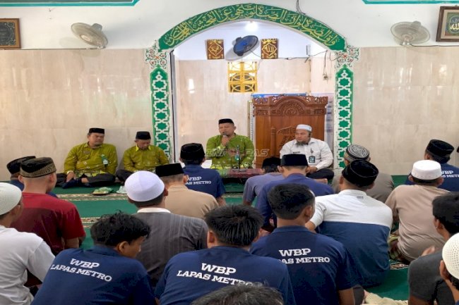 Perkuat Pembinaan Kepribadian, Lapas Metro Gelar Tausiah bersama Kemenag Kota Metro