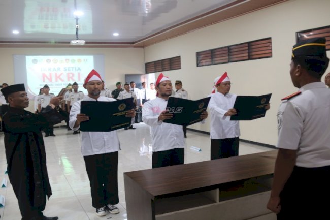 Tiga Napiter Lapas Magelang Ikrar Setia NKRI, Kakanwil Ditjenpas Jateng Tegaskan Komitmen Deradikalisasi