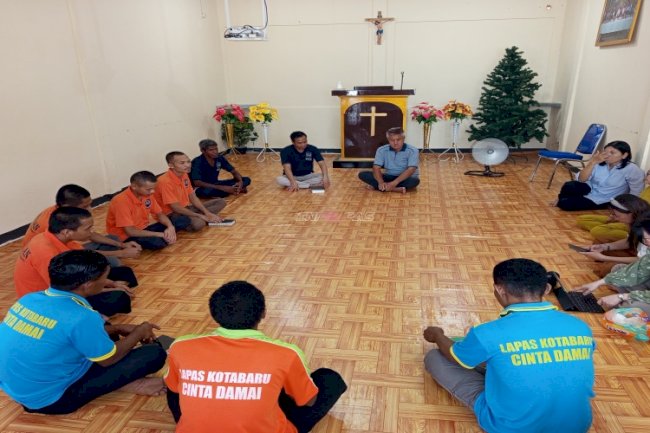 Warga Binaan Kristen di Lapas Kotabaru Beribadah bersama Jaringan Doa Se-Kotabaru