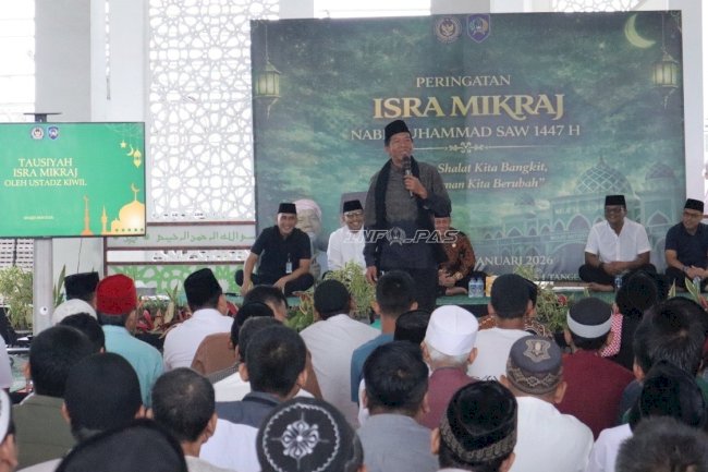 Penuh Makna dan Tawa, Peringatan Isra Mikraj di Lapas Kelas I Tangerang Hadirkan Ustaz Kiwil