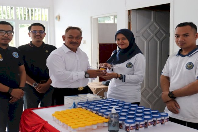 Lapas Tanjung dan BNNK Tabalong Gelar Tes Urine Warga Binaan 