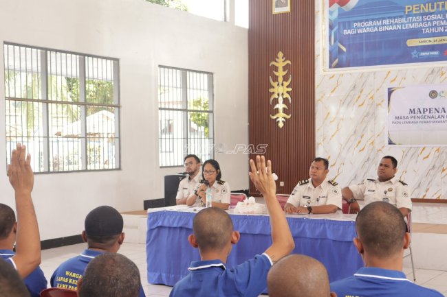 Awali Masa Pembinaan, Lapas Ambon Gelar Mapenaling bagi 36 Warga Binaan Baru