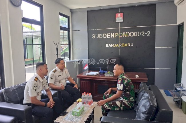 Perkuat Sinergi Peradilan Militer, Lapas Banjarbaru Koordinasi dengan Subdenpom Banjarbaru