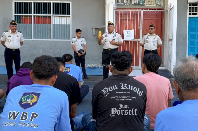 Tatap Muka Perdana, Kalapas Tahuna Ajak Warga Binaan Jaga Kerukunan dan Ketertiban