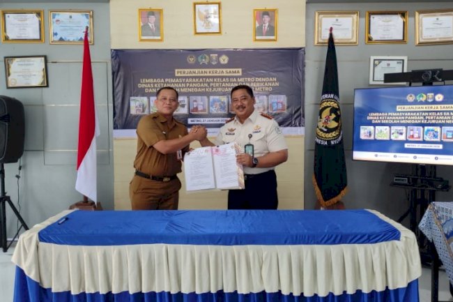 Lapas Metro Jalin Kerja Sama dengan Dinas Ketahanan Pangan, Pertanian, dan Perikanan, serta SMK Negeri 2 Metro