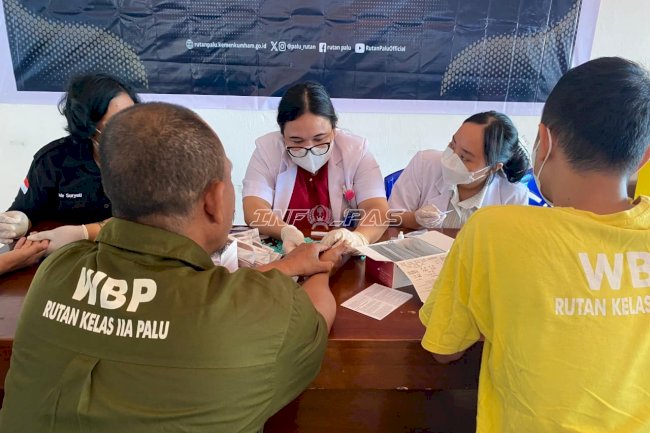 Deteksi Dini Penyakit Menular, Rutan Palu Gelar Pemeriksaan VCT Mobile