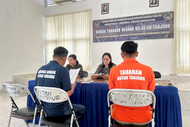 Penuhi Hak Beribadah, Rutan Tanjung Gelar Kebaktian Nasrani bersama Kemenag Tabalong