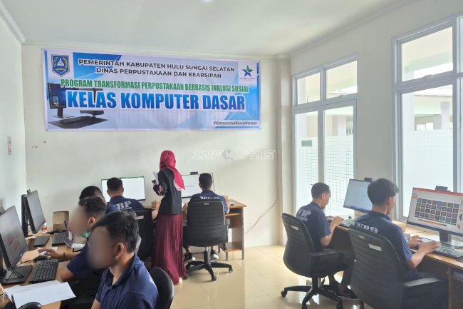 Sinergi dengan Dispersip HSS, Rutan Kandangan Bekali Warga Binaan Literasi Digital