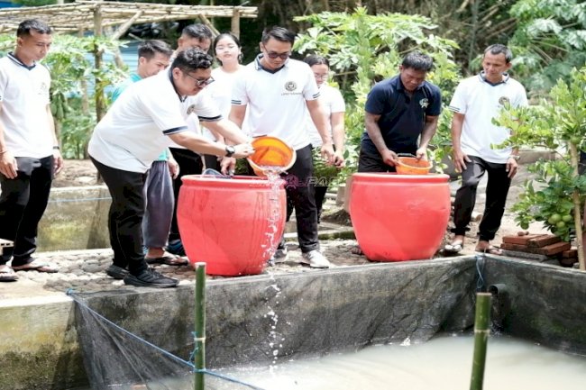Dukung Kemandirian Pangan, Lapas Tabanan Tebar 2.000 Ekor Benih Lele
