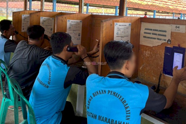 Jasvicall Jadi Obat Rindu Warga Binaan Rutan Marabahan dengan Keluarga