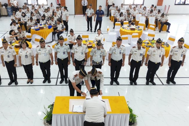 Perkuat Integritas dan Akuntabilitas, Kalapas Tabanan Teken Pakta Integritas