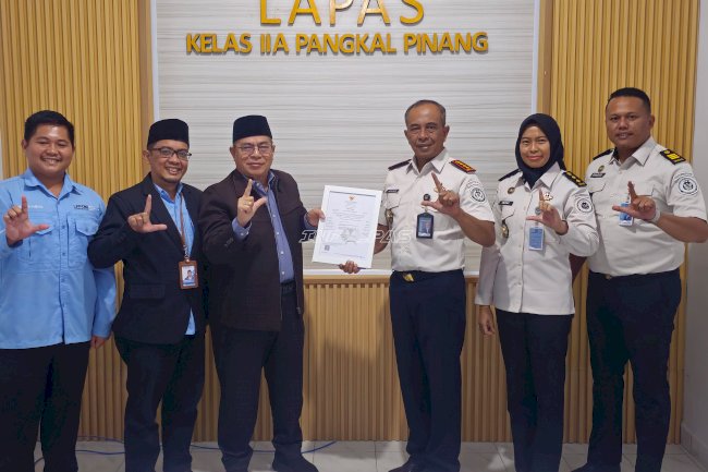 Jamin Layanan Makanan Halal, Dapur Lapas Pangkalpinang Kembali Tersertifikasi MUI