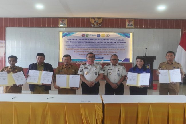 Lapas Takalar Sepakati PKS dengan Lima Stakeholder, serta Resmikan Sarana Kesehatan dan Pembinaan