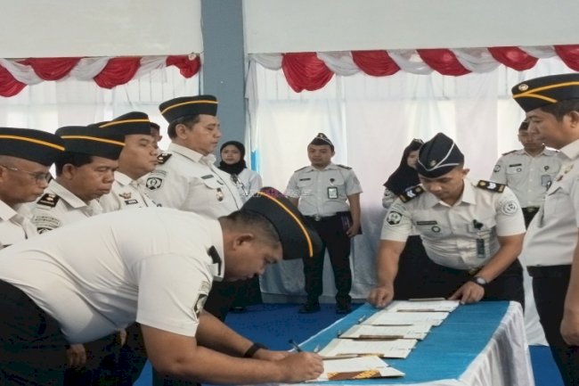 Langkah Berkelanjutan Bangun ZI, Lapas Kotabaru Teken Pakta Integritas dan Komitmen Bersama