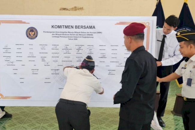 Teken Komitmen ZI, Kalapas Pangkalpinang Tegaskan Layanan Publik Zero Rupiah