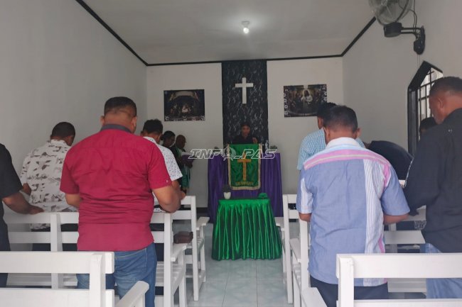 Ibadah Minggu Perkuat Pembinaan Mental Spiritual Warga Binaan Lapas Wahai