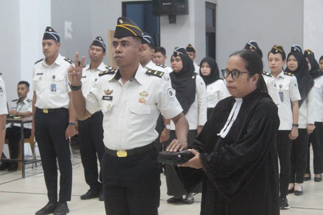 Bapas Saumlaki Perkuat Layanan Pembimbingan lewat Pelantikan PNS Baru