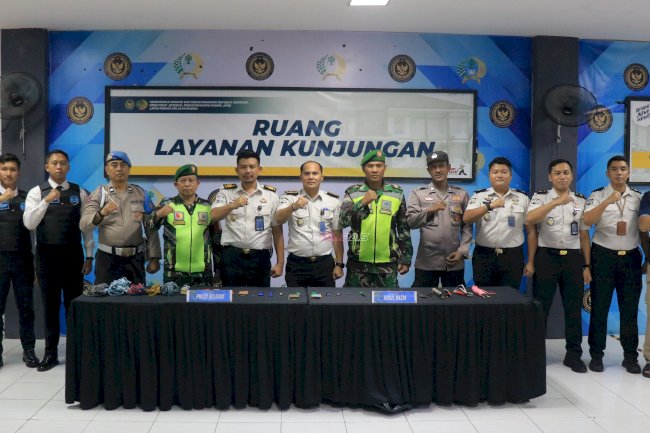 Bersinergi dengan TNI–Polri, Lapas Pemuda Madiun Gelar Razia Kamar Hunian 