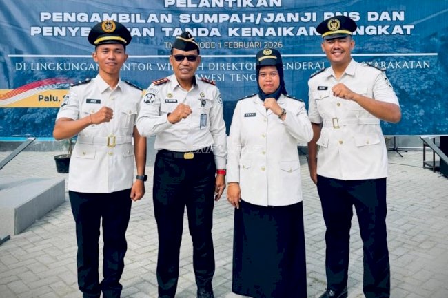 Apresiasi Kelulusan UPKP, Tiga ASN Lapas Tolitoli Terima Kenaikan Pangkat