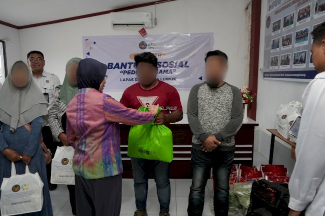 Lapas Luwuk Salurkan Bansos bagi Keluarga Warga Binaan, Perkuat Pembinaan Humanis