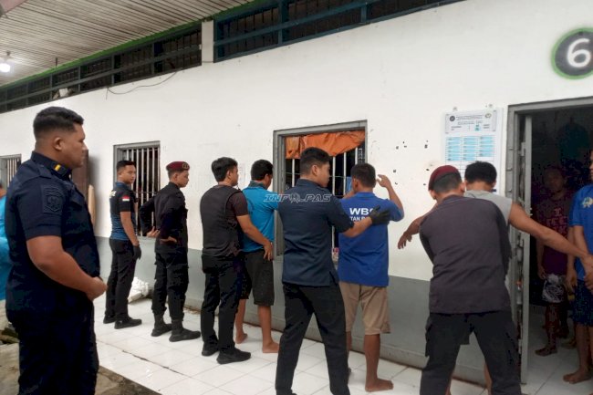 Rutan Rantau Gelar Penggeledahan Rutin, Perkuat Deteksi Dini Gangguan Keamanan