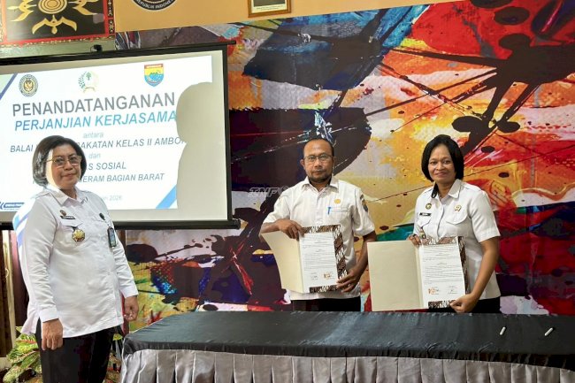 Bapas Ambon Teken PKS dengan Dinsos dan Disdik SBB, Siapkan Pelaksanaan Pidana Kerja Sosial