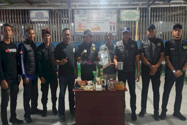  Sidak Malam, Kamar Hunian Tahanan Lapas Pangkalpinang Bersih Gangguan Kamtib