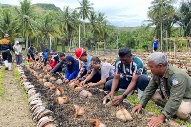 Sinergi Rutan Majene–Pemkab, Tanami Lahan SAE Mangge Beragam Bibit Sayuran