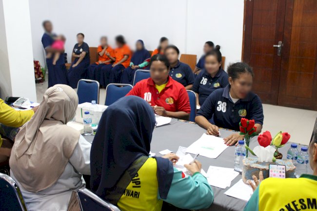 Lapas Perempuan Manokwari Gandeng Puskesmas Maripi Gelar Pemeriksaan Kesehatan Rutin
