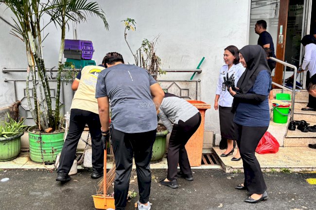 Sambut Ramadan, Lapas Cipinang Gelar Kerja Bakti bersama Kakanwil Ditjenpas DKJ