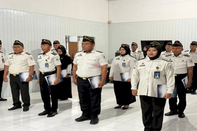 Rutan Majene Gelar Penyematan Tanda Pangkat, Perkuat Komitmen Profesionalitas dan Integritas