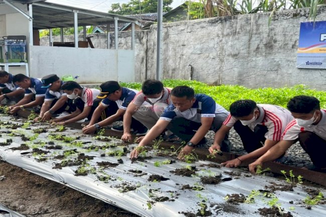 Perkuat Ketahanan Pangan, LPKA Martapura Terapkan Praktik Hidroponik dan Budidaya Seledri