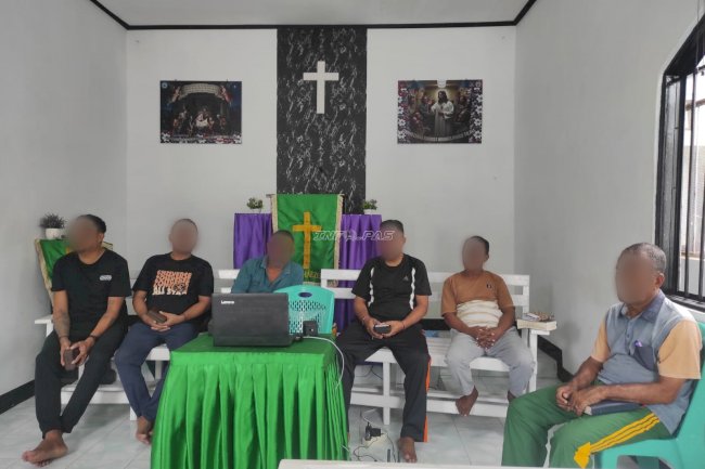 Bangun Kesadaran Iman, Warga Binaan Lapas Wahai Ikuti Ibadah Virtual Pekan Prapaskah I
