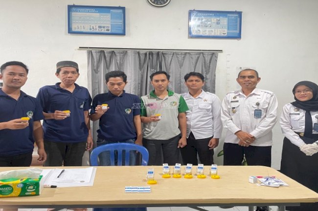 Rutan Barabai Tes Urine Petugas dan Warga Binaan, Seluruhnya Negatif