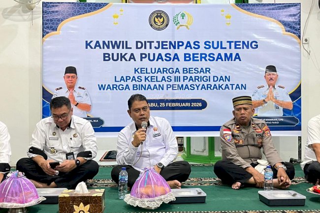 Buka Puasa “Ompreng” Jadi Simbol Kebersamaan Safari Ramadan Kanwil Ditjenpas Sulteng di Lapas Parigi