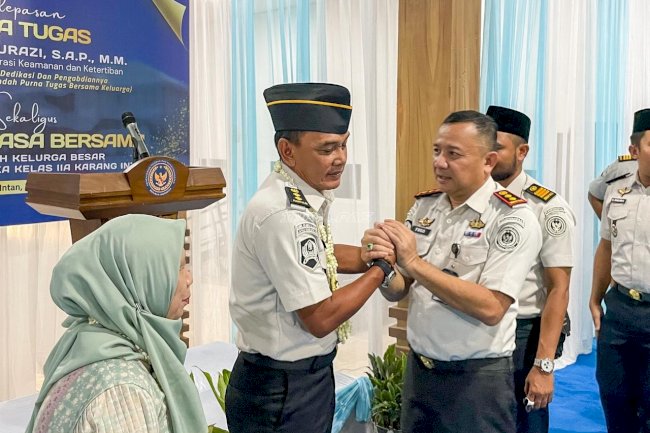 Haru Warnai Pelepasan Purnatugas Kasi Administrasi Kamtib Lapas Narkotika Karang Intan