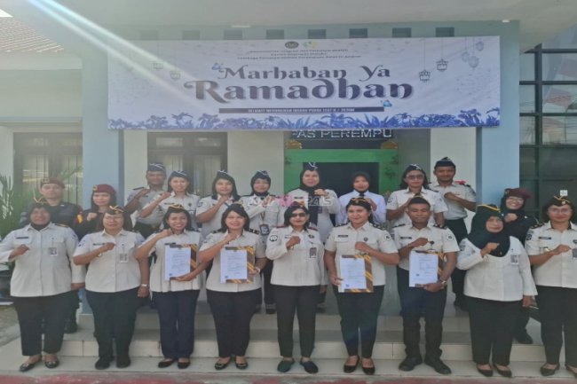 Empat Petugas Lapas Perempuan Ambon Naik Pangkat, Tegaskan Peningkatan Standar Kerja 