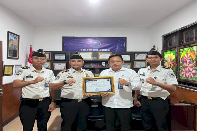 Rutan Klungkung Raih Penghargaan Rutan Bersinar dari BNNP Bali