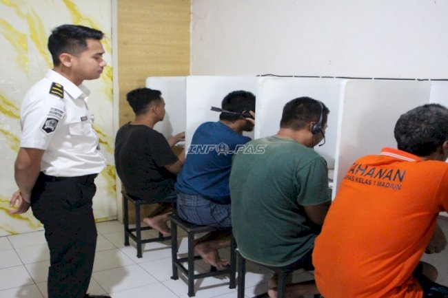 Jembatan Rindu dengan Keluarga, Warga Binaan Lapas Kelas I Madiun Manfaatkan Wartelsuspas 