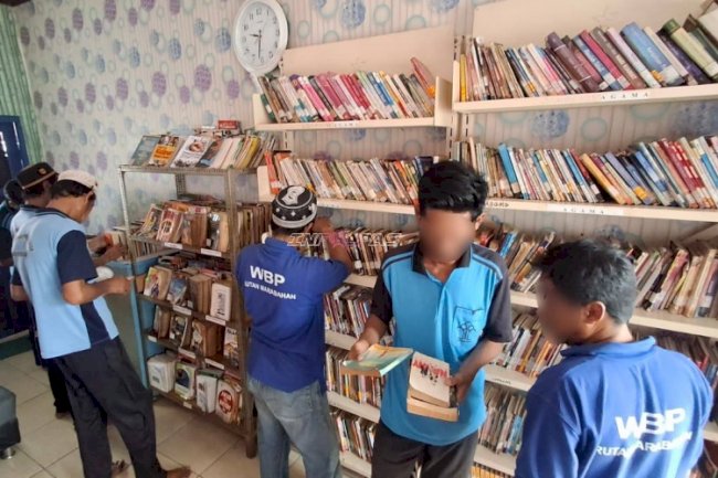 Manfaatkan Perpustakaan, Warga Binaan Rutan Marabahan Tumbuhkan Budaya Membaca