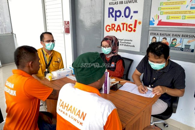 Puasa Sehat, Lapas Luwuk Gandeng Puskesmas Simpong Skrining Penyakit Menular Warga Binaan