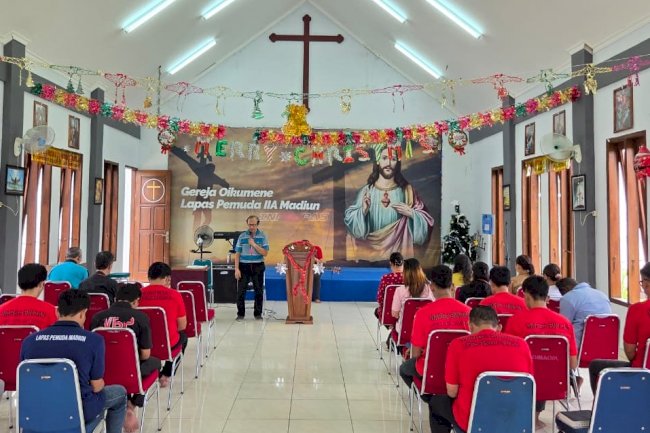 Lapas Pemuda Madiun Gelar Pembinaan Rohani bersama Persekutuan Umat Kristiani Injil Sepenuhnya Kota Madiun