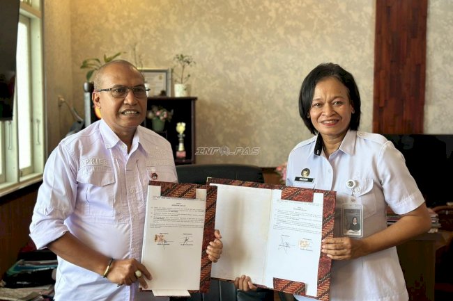 Perkuat Implementasi Pidana Kerja Sosial, Bapas Ambon Sepakati MoU dengan DLH Kota Ambon