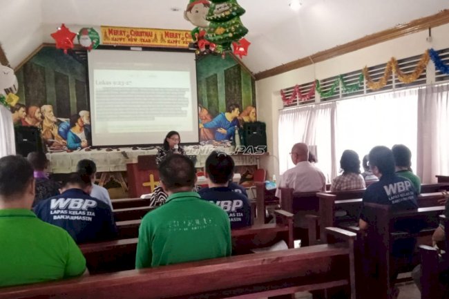 Ikuti Kristus dengan Setia,Warga Binaan Lapas Banjarmasin Ikuti Ibadah GPIB Maranatha