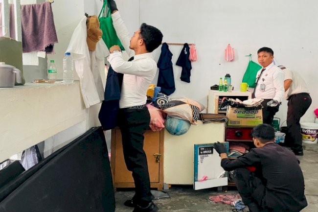 Jelang Nyepi dan Idulfitri, Lapas Bandanaira Gelar Razia dan Tes Urine Mendadak